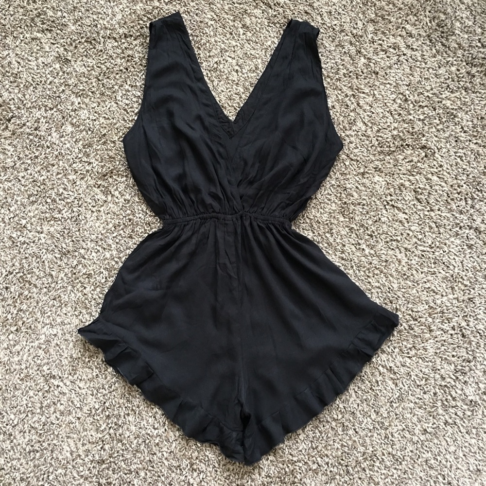 Handmade jumpsuit size S black simple